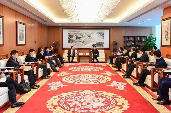 舒印彪鄧建玲會見中國能建董事長汪建平、總經理丁焰章