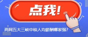 國網(wǎng)南網(wǎng)華能大唐國家能源三峽中核人均薪酬哪家強(qiáng)？