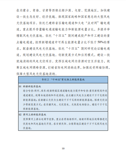 發(fā)改委、能源局等九部委聯(lián)合印發(fā)發(fā)布“十四五”可再生能源規(guī)劃！
