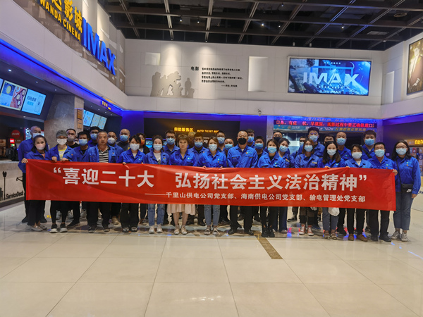 烏海供電公司多家黨支部聯(lián)合開展“喜迎二十大，弘揚社會主義法治精神”主題觀影活動