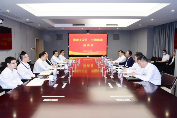丁焰章與雅礱江公司黨委書記、董事長祁寧春座談