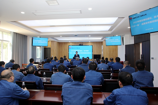 陜煤石電公司召開2022年合理化建議、技術(shù)成果發(fā)布會暨班組建設表彰會